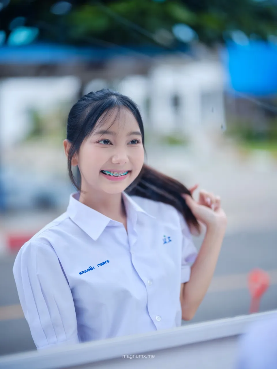 ถ่ายรูปพอร์ตนักเรียน สตรีราชินูทิศ