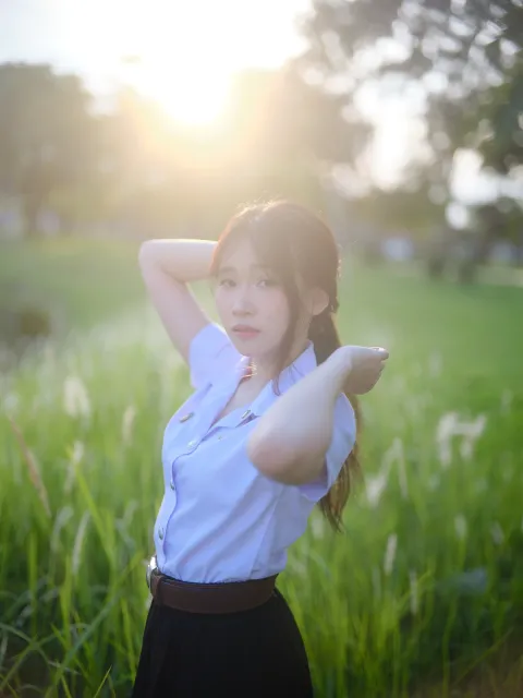 ถ่ายรูปชุดนักศึกษา โทนฟุ้งๆ