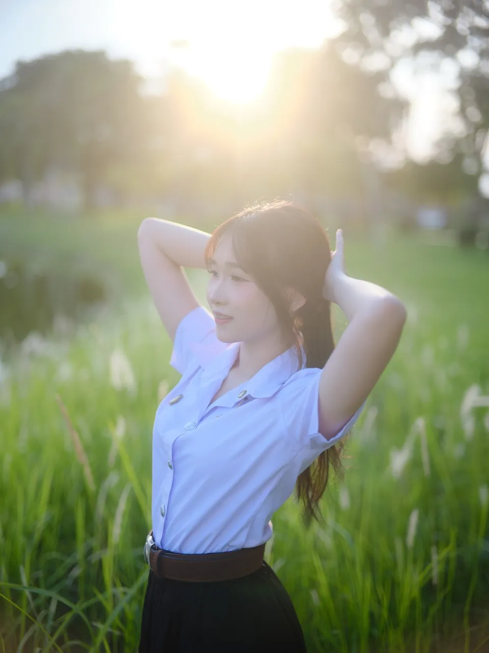 ถ่ายรูปชุดนักศึกษา โทนฟุ้งๆ